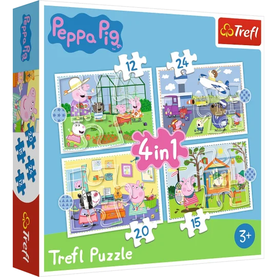 Set Slagalica Trefl Peppa Pig Blagdanske Uspomene, 4 U 1 1