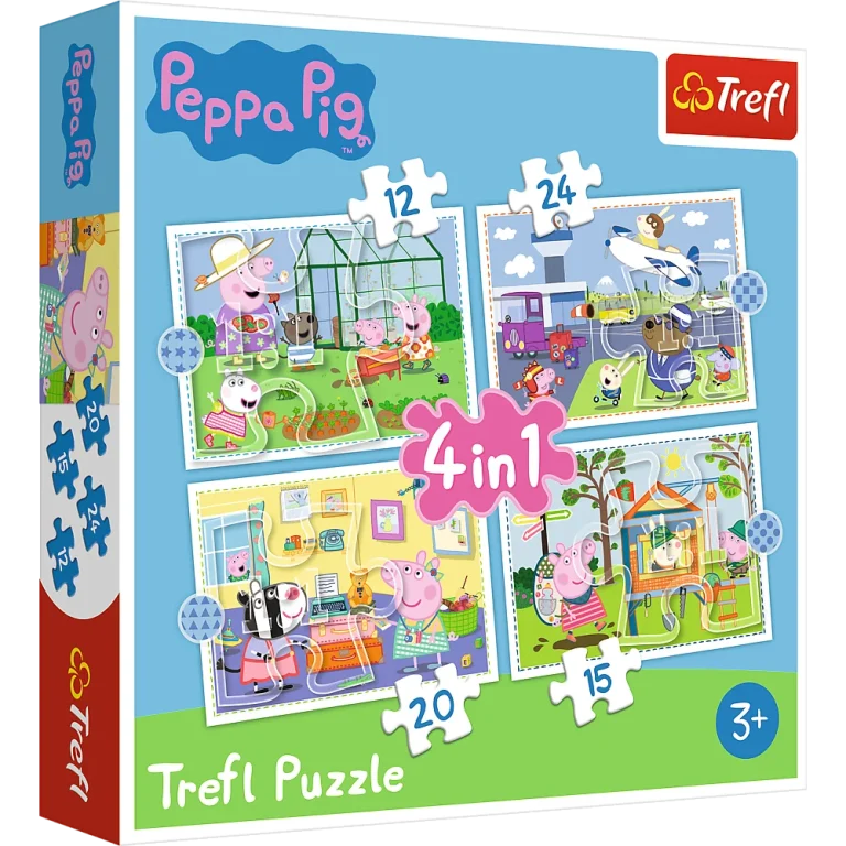 Set Slagalica Trefl Peppa Pig Blagdanske Uspomene, 4 U 1 1