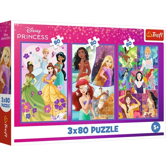 Set Slagalica Trefl Princeze Prijatelji Disney, 3×80 1