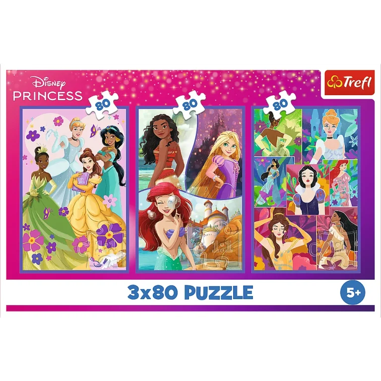 Set Slagalica Trefl Princeze Prijatelji Disney, 3×80 5