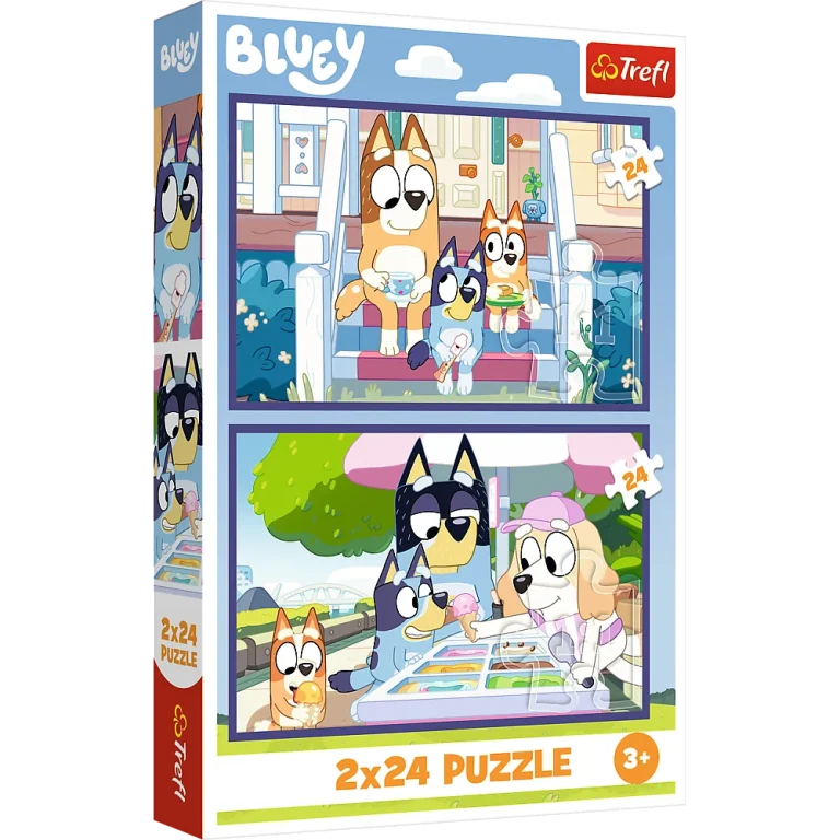 Set Slagalica Trefl Smiješna Plava Bluey, 2×24 1