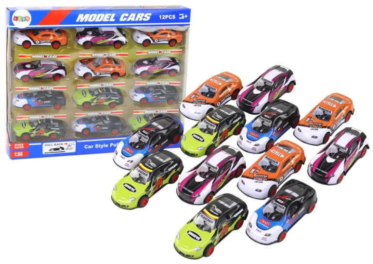 Set Sportskih Automobila Na Pogon Na Trenje, Mjerilo 1:55, 12 Kom 1