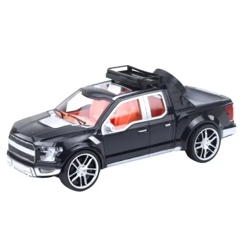 Set Terenskog Vozila, Crni Kamion I Crveni Sportski Auto, 59 Cm 3