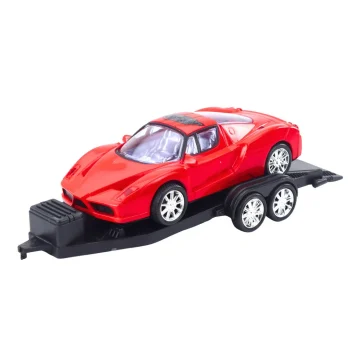 Set Terenskog Vozila, Crni Kamion I Crveni Sportski Auto, 59 Cm 4