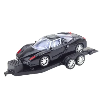 Set Terenskog Vozila, Crveni Kamion I Crni Sportski Auto, 59 Cm 3