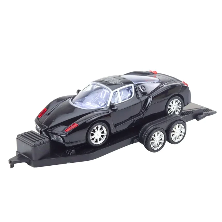 Set Terenskog Vozila, Crveni Kamion I Crni Sportski Auto, 59 Cm 3