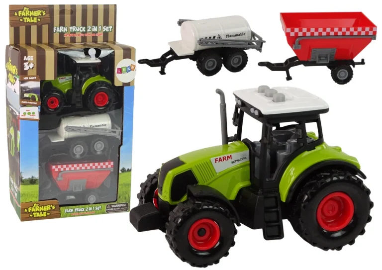 Set Traktora S 2 Poljoprivredna Stroja, Led I Zvuk 1