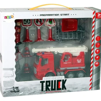 Set Vatrogasne Brigade S Dizalicom, Prometni Znakovi, 16 Cm 5