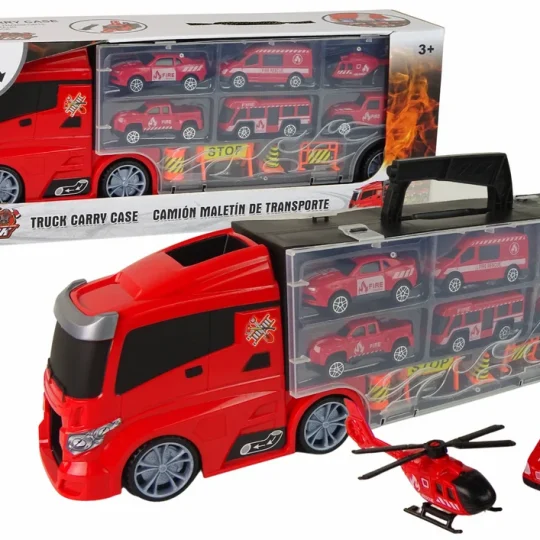 Set Vatrogasnog Kamiona S Prikolicom I 6 Vozila 1
