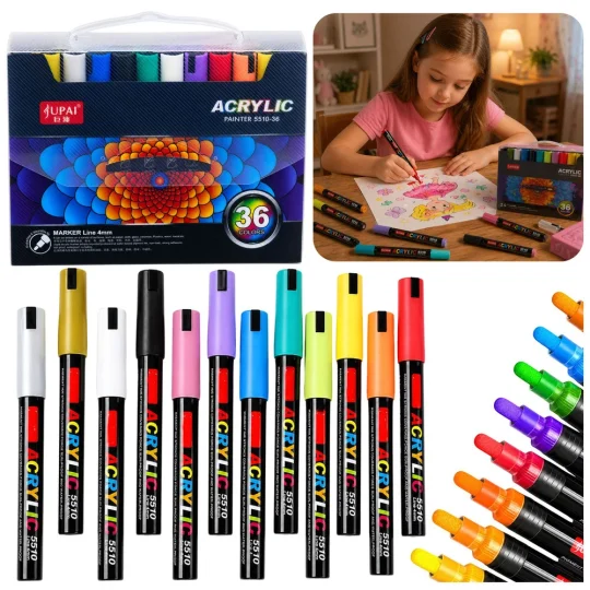 Set Vodootpornih Akrilnih Markera, 36 Komada 1