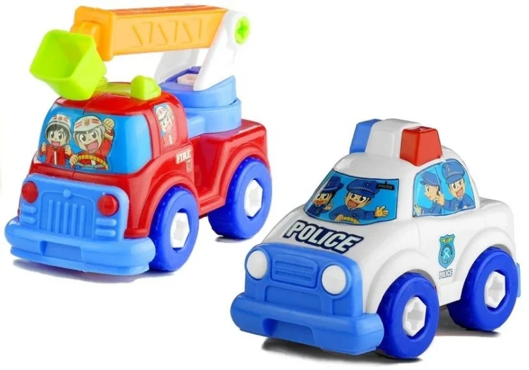 Set Vozila Policija I Vatrogasci S Prikolicom, Do 70 Cm 4