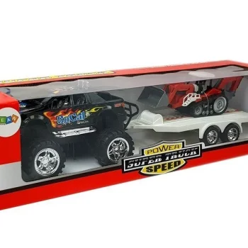 Set Vozila S Trenjem: Terenski Auto, Prikolica I Bager 5