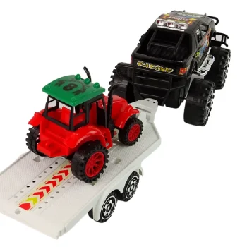Set Vozila S Trenjem: Terenski Auto, Prikolica I Bager 7