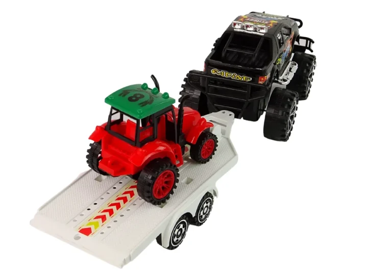 Set Vozila S Trenjem: Terenski Auto, Prikolica I Bager 7