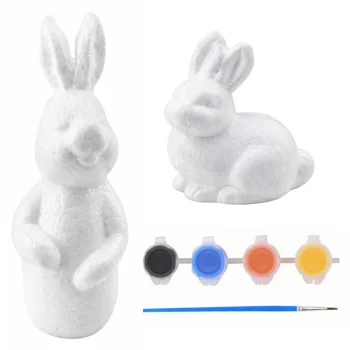 Set Za Bojanje Stiropornih Zečića 15 Cm I 9 Cm S Bojama 4