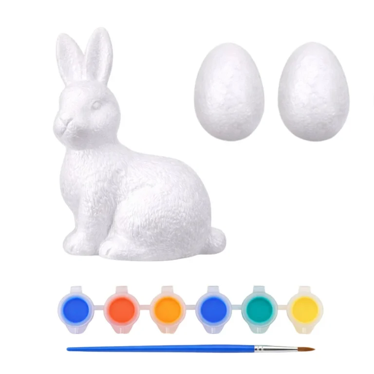 Set Za Bojanje Stiropornog Zeca 10 Cm I 2 Jaja S Bojama 4