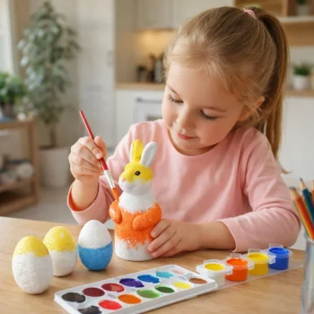 Set Za Bojanje Stiropornog Zeca 15 Cm I 3 Jaja S Bojama 3