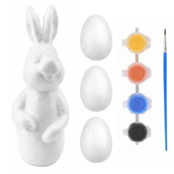 Set Za Bojanje Stiropornog Zeca 15 Cm I 3 Jaja S Bojama 4