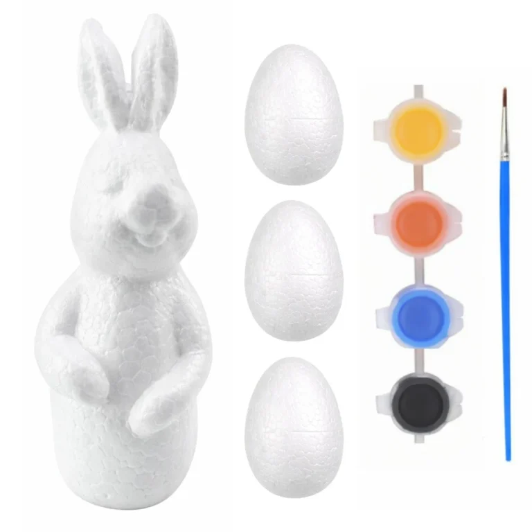 Set Za Bojanje Stiropornog Zeca 15 Cm I 3 Jaja S Bojama 4