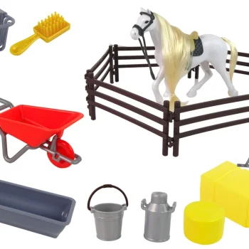 Set Za češljanje Konja S Ogradom I Sijenom 2