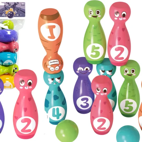 Set Za Kuglanje, šareni čunjevi S Osmijehom, 10 Komada 1