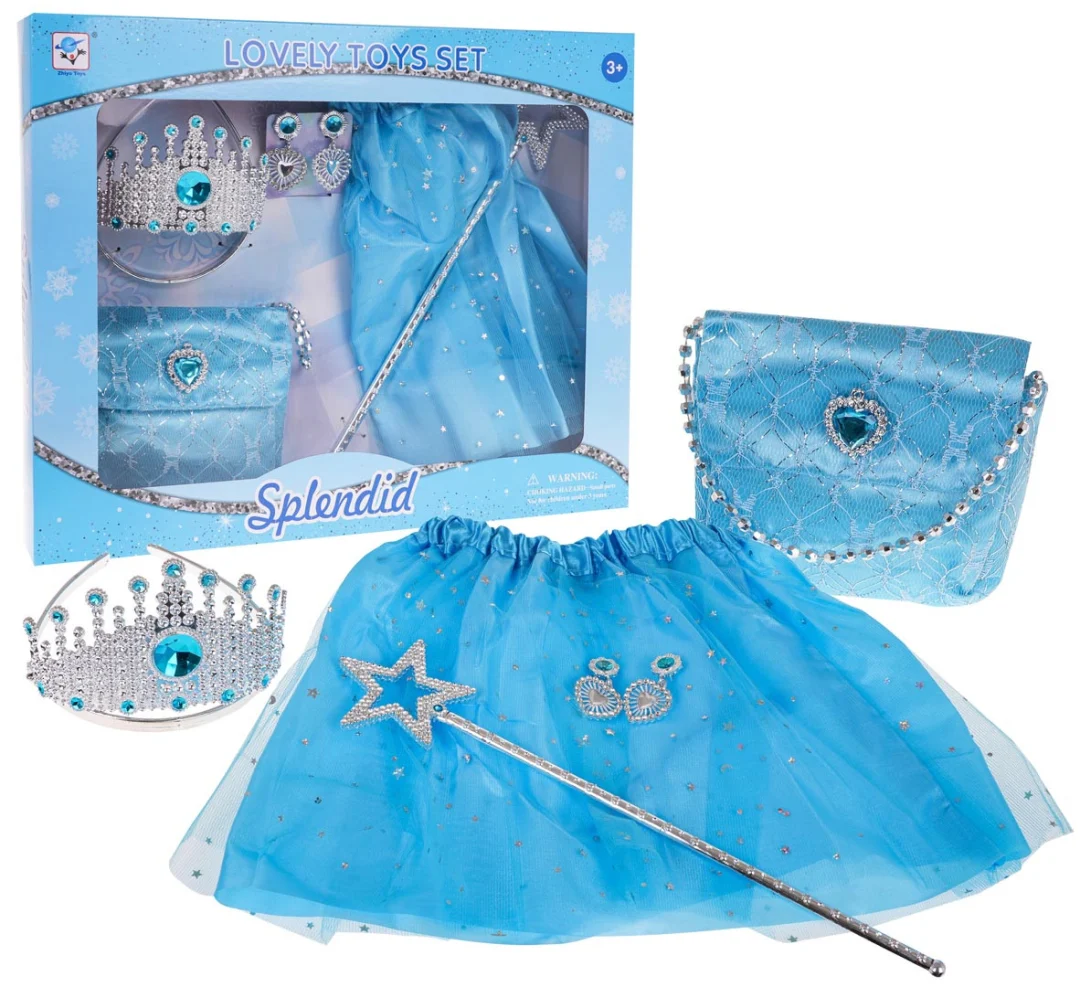Set Za Malu Princezu S Haljinom I Dodacima, Plavi 1