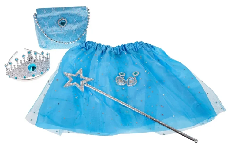 Set Za Malu Princezu S Haljinom I Dodacima, Plavi 2