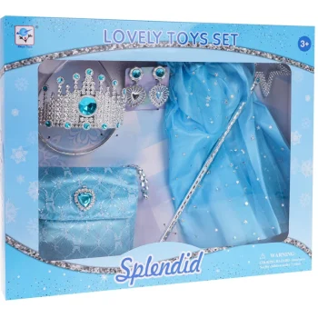 Set Za Malu Princezu S Haljinom I Dodacima, Plavi 5