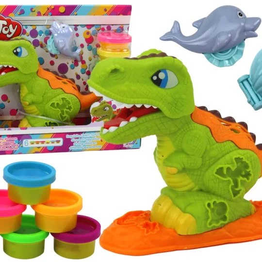 Set Za Plastelin S Dinosaurima, 6 Boja, Kalupi I Kapice 1