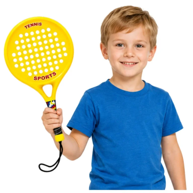 Set Za Plažni Tenis S 2 Reketa I Loptom Od Pjene, žuto Bijeli 2