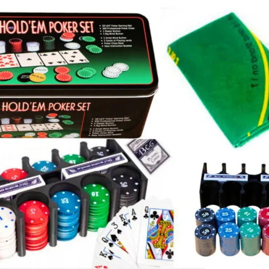 Set Za Poker, 2 špila Karata, žetoni I Podloga 1