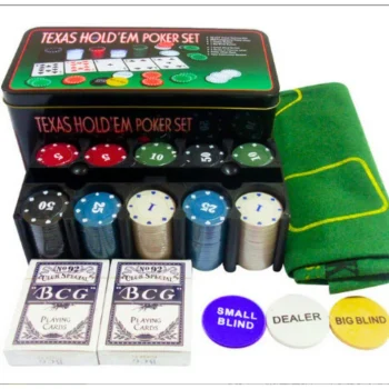 Set Za Poker, 2 špila Karata, žetoni I Podloga 3