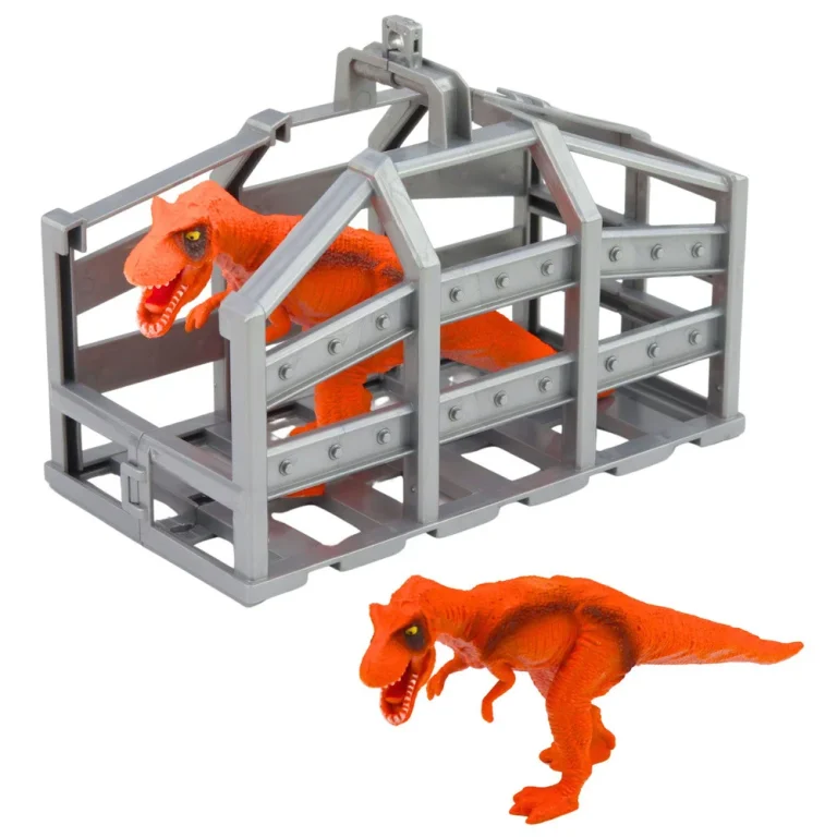 Set Za Prijevoz Dinosaura, Vučni Kamion, Helikopter I Kavez, Svjetla I Zvuk 6