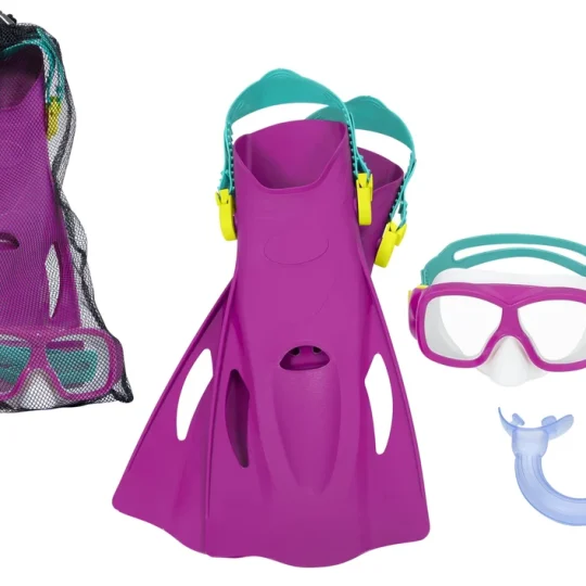Set Za Ronjenje Bestway 25019, Maska, Disalica, Peraje, Roza 1