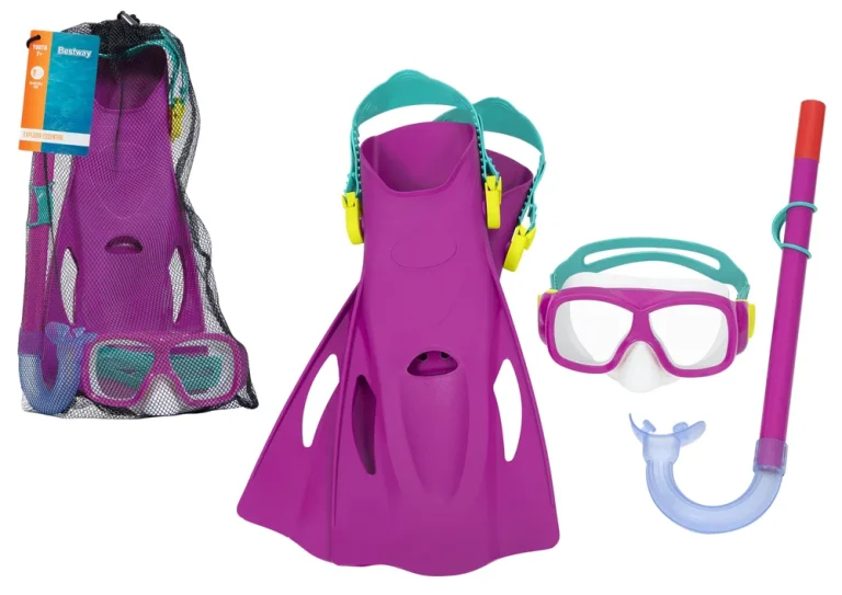 Set Za Ronjenje Bestway 25019, Maska, Disalica, Peraje, Roza 1
