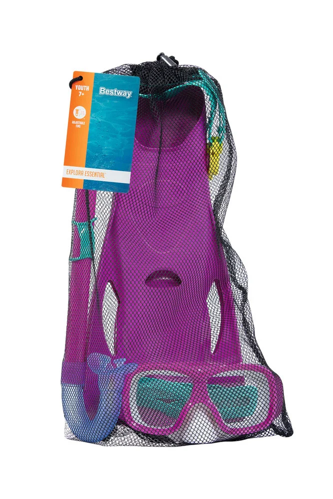 Set Za Ronjenje Bestway 25019, Maska, Disalica, Peraje, Roza 13
