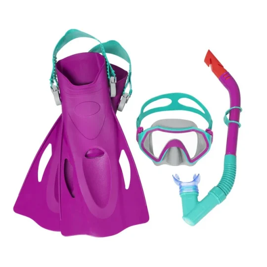 Set Za Ronjenje Bestway 25046, Maska, Disalica, Peraje, Roza 1