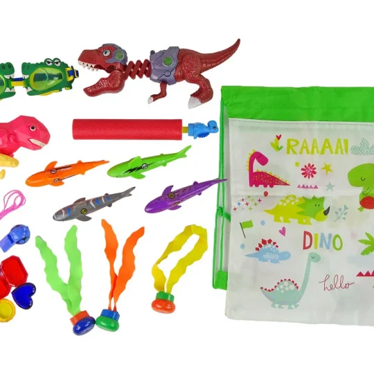 Set Za Ronjenje S Dinosaurima, 4 Ribice I Vodeni Pištolj 1