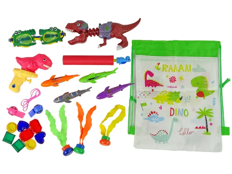 Set Za Ronjenje S Dinosaurima, 4 Ribice I Vodeni Pištolj 1