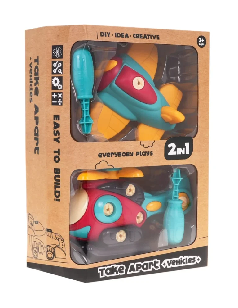 Set Za Sastavljanje 2 U 1 Avion I Helikopter 3+ 11