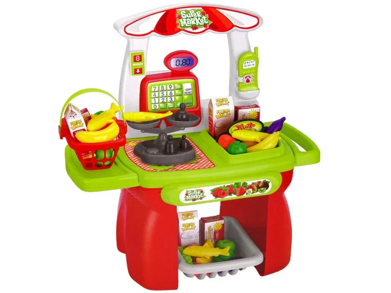 Set Za Supermarket S Vagom, Košaricom I Namirnicama 2