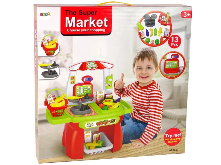Set Za Supermarket S Vagom, Košaricom I Namirnicama 3