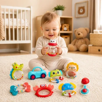 Set Zvečki I Glodalica Za Bebe, 9 Komada, šareni 3