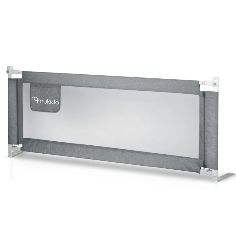 Sigurnosna Ograda Za Krevet, Sigurnosna Vrata, Brava, 160 Cm, Nukido Nk 227, Siva 2