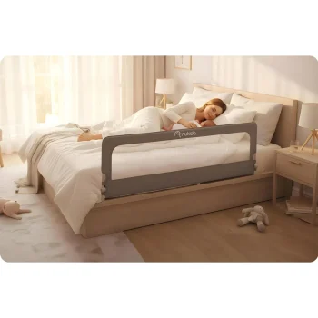 Sigurnosna Ograda Za Krevet, Sigurnosna Vrata, Brava, 180 Cm, Nukido Nk 228, Siva 6