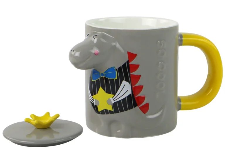 Siva šalica S Dinosaurom 400 Ml 1