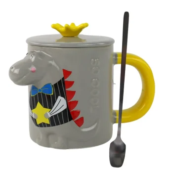 Siva šalica S Dinosaurom 400 Ml 2