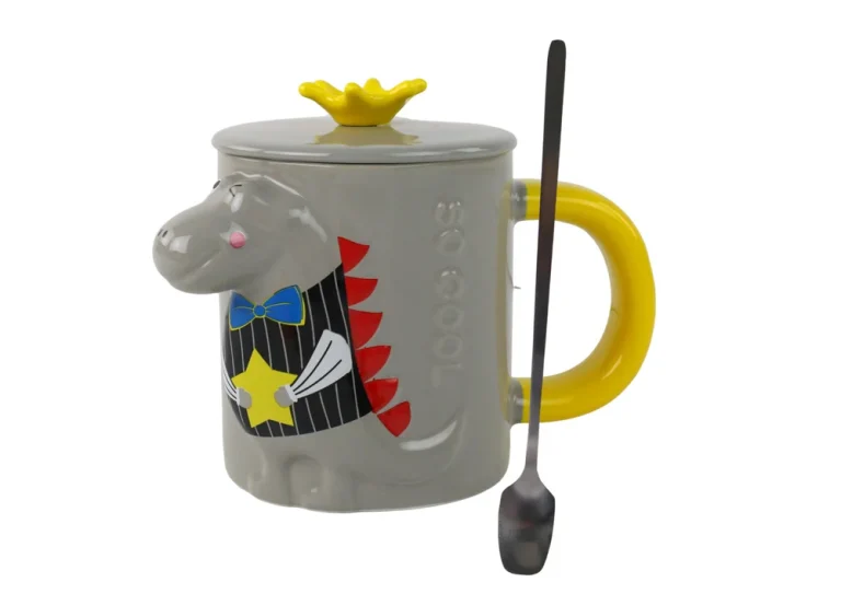Siva šalica S Dinosaurom 400 Ml 2