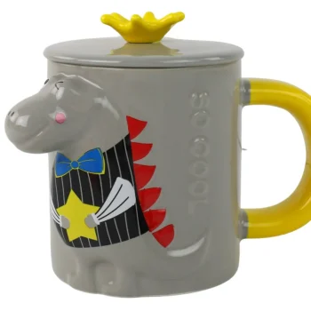 Siva šalica S Dinosaurom 400 Ml 3
