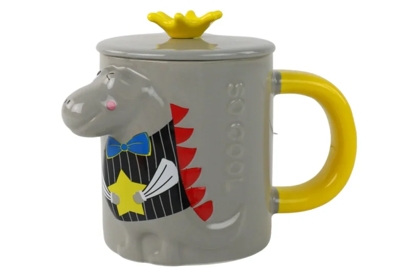 Siva šalica S Dinosaurom 400 Ml 3